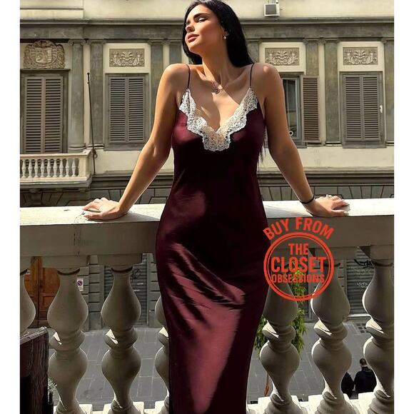 RARE!!! ZARA BLOGGER FAVE!!! Satin Effect Maxi Dress NWT - Picture 5 of 17